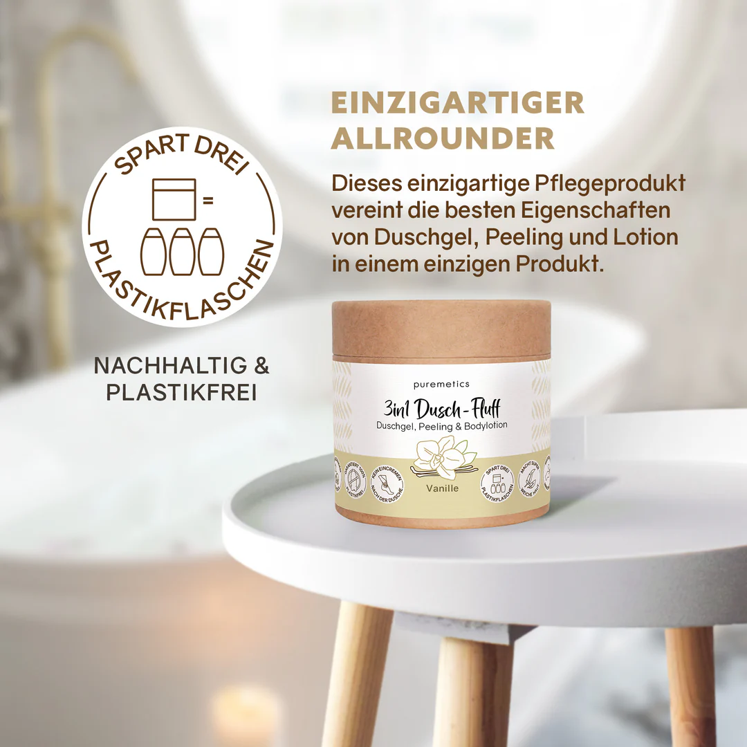 3 in 1 Dusch-Fluff Vanille