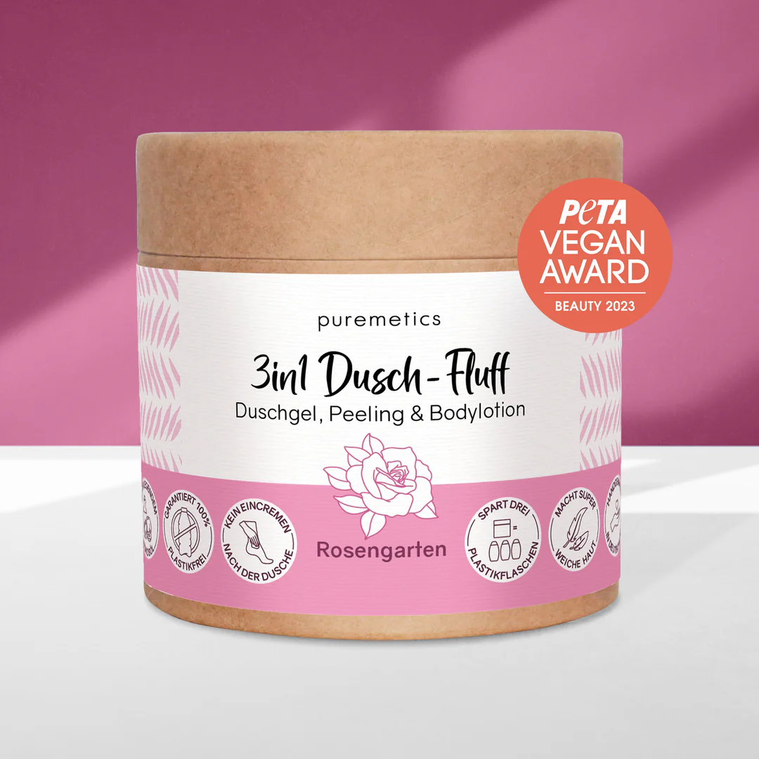 3 in 1 Dusch-Fluff Rosengarten