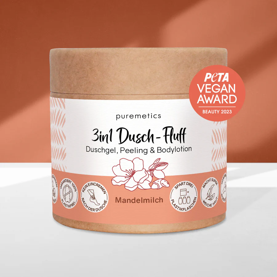 3 in 1 Dusch-Fluff Mandelmilch