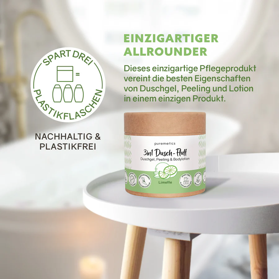 3 in 1 Dusch-Fluff Limette