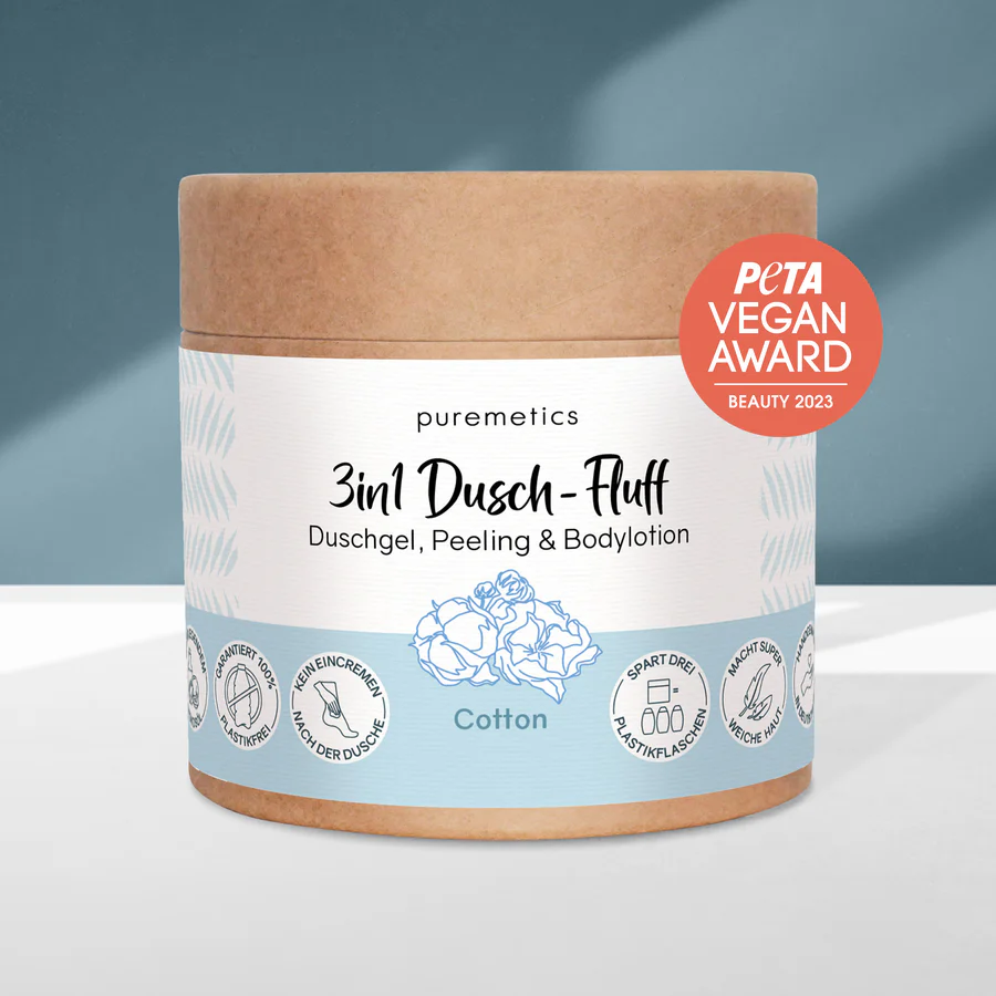 3 in 1 Dusch-Fluff Cotton